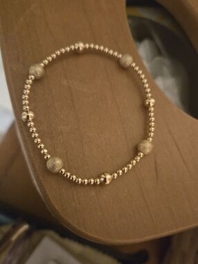 Beaded Blondes Elegant Gold Beaded Stretch Bracelet - Women Jewelry
